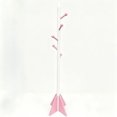 JIABAO Hot Sale New Design Standing Wooden Hat and Coat Stand Rack in Rocket Shape for Girl Coat Rack