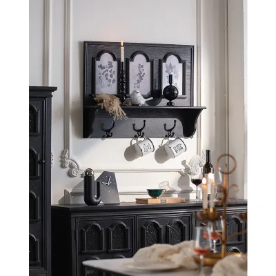 French Style Vintage Rack Storage Kitchen Black Storage Rack Shelving Bathroom Toilet Shelf Rack Makeup Storage Organizers