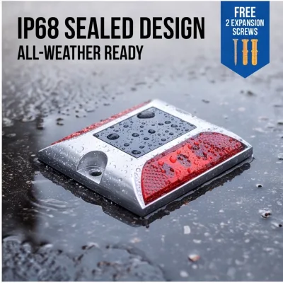 Custom Packaging Heavy Duty Aluminum Alloy IP68 Dual Side LED Road Safety Marker for Municipal Road Upgrades
