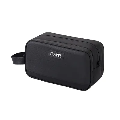 Large Capacity Toiletry Bag Portable High-grade PU Dry and Wet Separation Three-layer Waterproof Cosmetics Travel Storage Bag