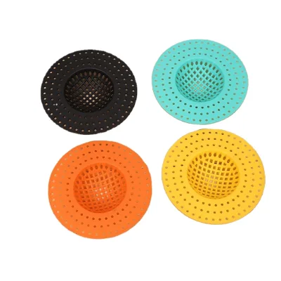 House Ground Kitchen Bathroom Available Multiple Colors Silicone Material Dewatering Drainage Anti-blocking Filter Residue