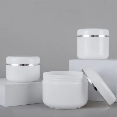 Custom 100ml 200ml 250ml 300ml Round Cream Packages Cosmetic Jar 150ml Body Cream Jar Packaging Wide Mouth Jars