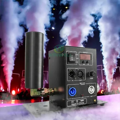 DJ Club Lights Wedding Event Stage Effect Equipment Smoke Fog Cryo Cannon Smog Maker 12x3W LED DMX Column CO2 Jet Machine