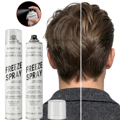 Private Label Strong Hold Hairspray Level of 3 Non Sticky Weightless Touchable Daily Fixation Spray Unisex Salon Bulk