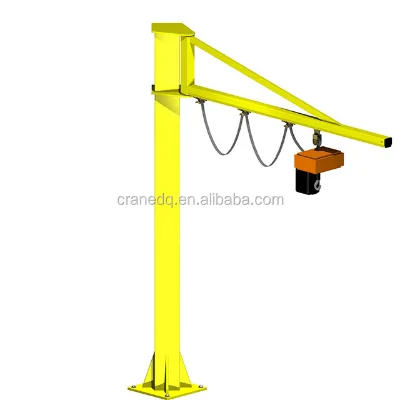 JIB Crane,1T-5T Capacity 360 Degree Rotation,with Electric Wie Rope Hoist Lifting or Chain Hoist Lifting