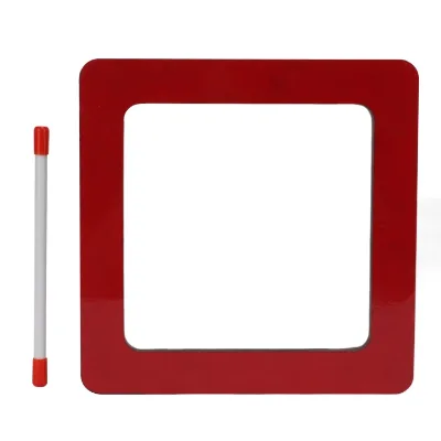 Hand Drum Compressed Board Resin Skin Red Children Enlightenment Percussion InstrumentS Special Shaped Drum Square Drum