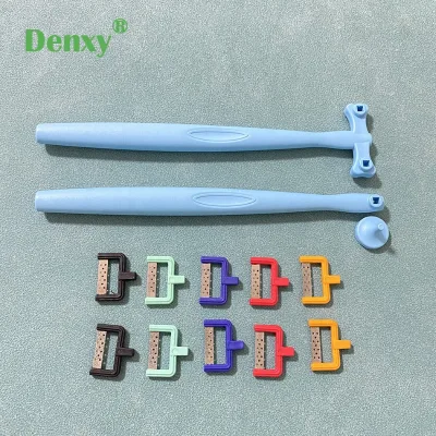 Denxy Dental Orthodontic Treatment Interproximal Enamel Reduction Kit / Teeth Polishing Saw Blades IPR Kit Manual Strips System