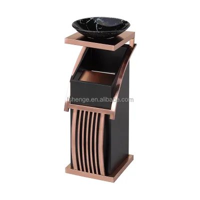 Wholesale Hotel Lobby Standing Stainless Steel Without Lid Smokeless Eco-friendly Cigar Cigarette Ashtray Bin