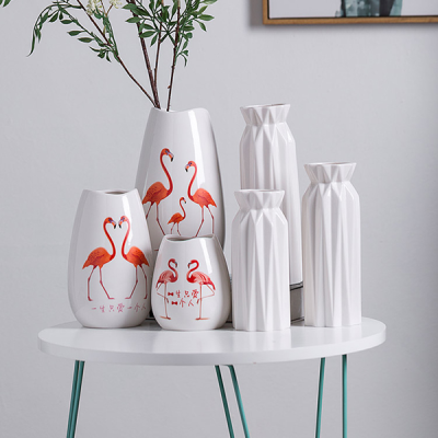 Ceramic Flower Vase with Prints