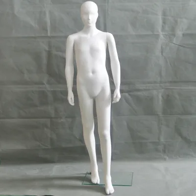 White Fiberglass Upper-Body Mannequin for Teenagers Plastic Stand Display of Clothes