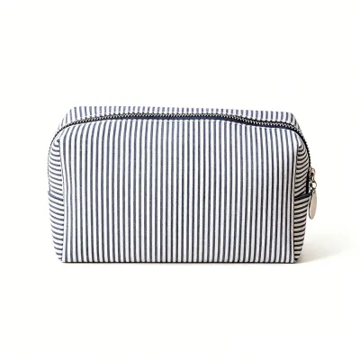 Makeup Bag Embroidered Striped Travel Storage Pouch Large Capacity Indian Style Handheld Toiletry Bag