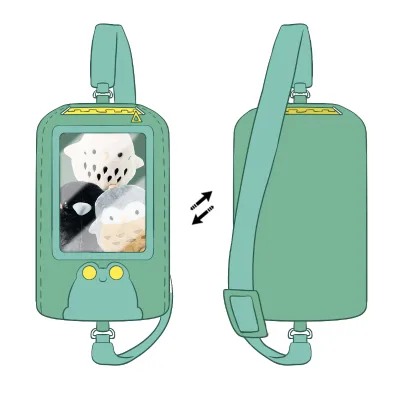 Plush KPOP Star Doll Bag Can Hold 20cm Dolls Outdoor One Shoulder Messenger Canvas Transparent Doll Bags