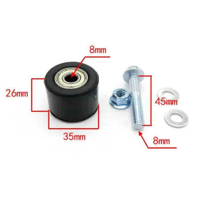 Wholesale Dirtbike Chain Roller Wheel Motorcycle Chain Roller Pulley Tensioner Wheel Guide 8mm 10mm Universal Chain Roller