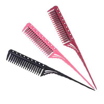 3 Color Teeth Teasing Comb Detangling Brush Tail Comb Hairdressing Combs for Salon Use