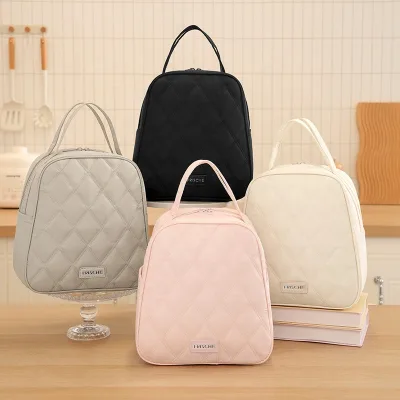 Portable Insulated Waterproof Polyester Lunch Picnic Bag Zipper Closure Eco-Friendly Outdoor Picnic Cooler Bag for Food