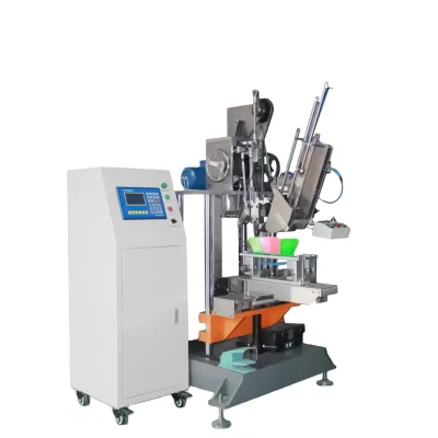 2 Axis Semi Automatic Flat Brush Tufting Machine Dual Fixture Broom Making Machine with ADTECH CNC Control
