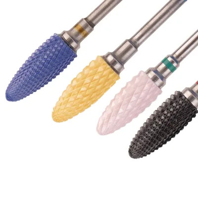 Custom Logo 3/32'' White Coarse Ceramic Nail Drill Bits Cuticle Nail Gel Remove Drill Nail Bits