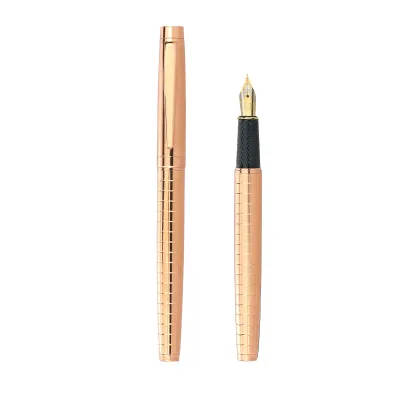 Luxury Rose Gold Design Business VIP Gift Fountain Pen Custom logo