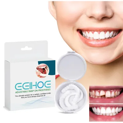 Dentistry Snap on Instant Perfect Smile Comfort Fit Flex Artificial Teeth Fits Most False Teeth Upper Tooth Cover Veneers