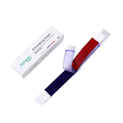 Dental Disposable Materials Red / Blue Articulating Paper Dental Occlusion Paper Dental Bite