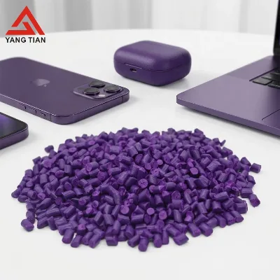 Drawing Grade PE/PP/PS/ABS Plastic Masterbatch High Flow Flame Retardant Purple Color Masterbatch for Electronic Components