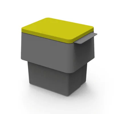 Wholesaler Latest PP Rectangular Grey Food Waste Separate Solid and Liquid Kitchen Rubbish Bin Plastic Waste Bin