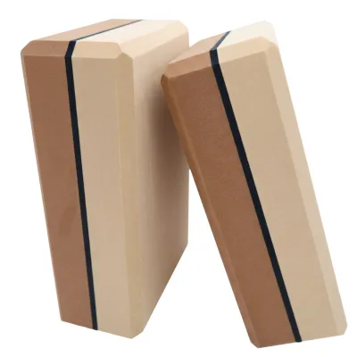 Wholesale High Density 23*15*7.5cm Tri-color Splicing EVA Yoga Block Durable Non-slip Massage Dance Training Foam Brick Yoga