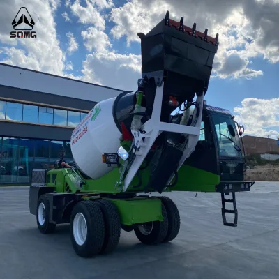 Self Loading Concrete Mixer Truck 3.5m³ Bidirectional Walking Speed Adjustable Mixer Truck Adapt Fast/Slow Construction Scenes
