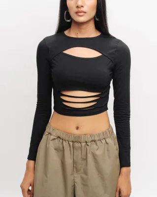 Women's Slim Fit T-Shirt with Long Sleeves and O-Neck Breathable and Quick Dry Plain Solid Crew Collar Design Y2K Style