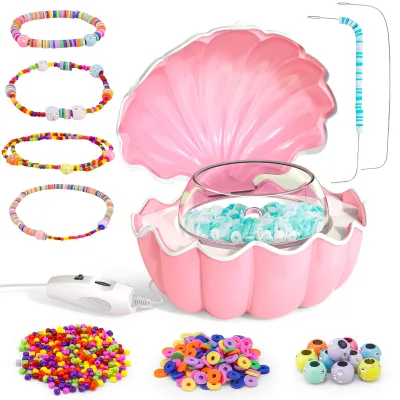 Fast Automatic Bracelet Making Machine Electric Plug-In Beading for Girls New DIY Jewelry Plastic Toys