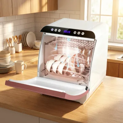 12 Set Built-in Dishwashers Large Capacity Plastic Intelligent Automatic Disinfection Drying Drawer Dish Washer NHD01003
