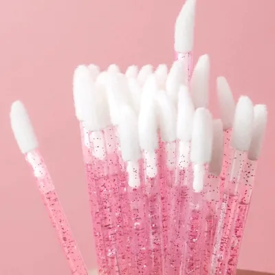 Disposable Lip Brush Applicator Gloss Lipstick and Lip Liner Cleaning Tool with Custom Logo Plastics