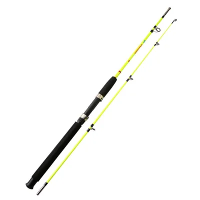 1.8m 2.1m Solid Fiberglass Fishing Rod Transparent Fishing Rods Spinning 2 Section L0038