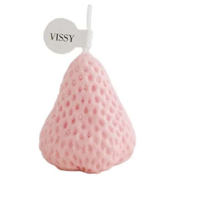 Strawberry Scented Candle New Year Gift with Soybean Wax Cute Creative Hand Simulation Modeling Scented Candle Gift Box
