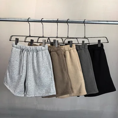 Logo Custom Casual Outdoor Cotton Shorts Multi Color Fleece Heavyweight Cotton Polyester Blend Shorts Oversized 350gsm