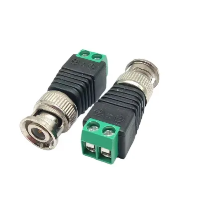BNC Male Green Terminal Solderless Power Adapter Q9 Monitoring Camera BNc Terminal Turns Positive and Negative