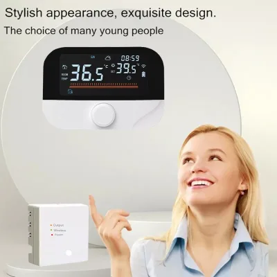 Duoye 3-Year Warranty Wireless Smart WiFi Thermostat Floor Heating for Electric Boiler Battery Powered Contemporary Design