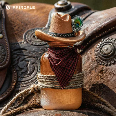 Vintage Cowboy Themed Design 30ml 50ml 100ml Empty Glass Fine Mist Spray Perfume Bottle