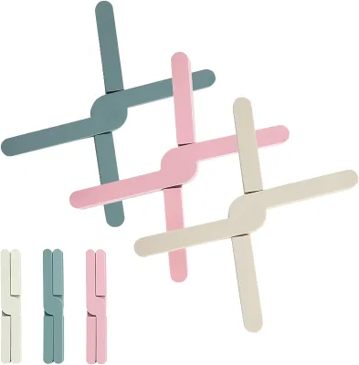 Heat Resistant Silicone Foldable Large Trivets for Dishes Cross Heat Insulation Mat Silicone Pot Holder