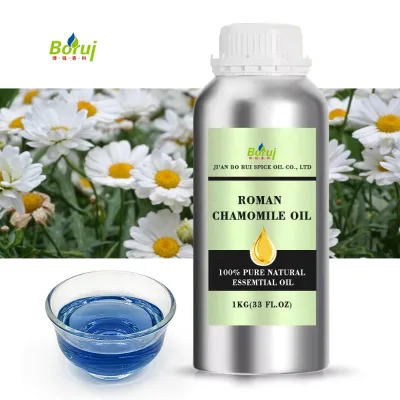 Custom Logo Wholesale Natural Blue Chamomile Roman Oil Aromatherapy Skin Hair Care Essential Oil