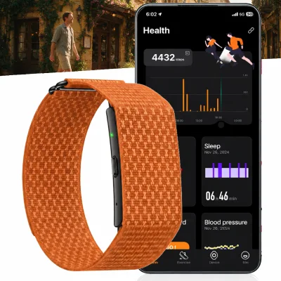 ETQ16 Screenless Smart Band AI Voice Memo Recorder Activity Tracker Heart Rate Monitor Fitness Tracker 1GB Storage Magnetic