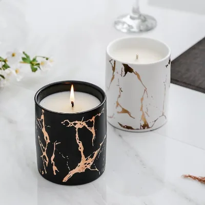 100% Pure Natural Soy Wax Cerimics Jar Fragrance Oil Scented Candles OEM