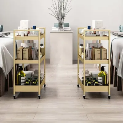 Hair Salon Special Trolley Shelf Tool Table Metal Multi-functional Hair Dresser Cabinet