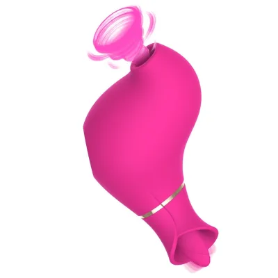 10 Frequency Clitoral Tongue Licking Sucking g Spot Jumping Egg Couple Dual-use Massager Female Masturbator Vibrator