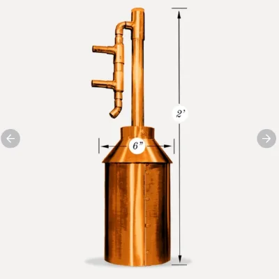 Copper Moonshine Pot Still Kit, 1 Gallon