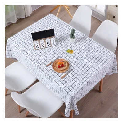 Customized Pattern PVC Tablecloth with Waterproof Washable PU Table Cloth Leather Like Tablecloth Tablecloth for Kitchen