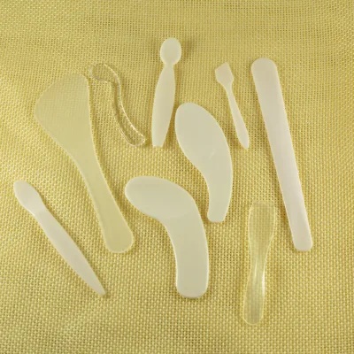 78mm Mini Plastic Clear Spatula Facial Mask Skin Eye Cream Massage Sticks With Custom Logo Cosmetics Scoop