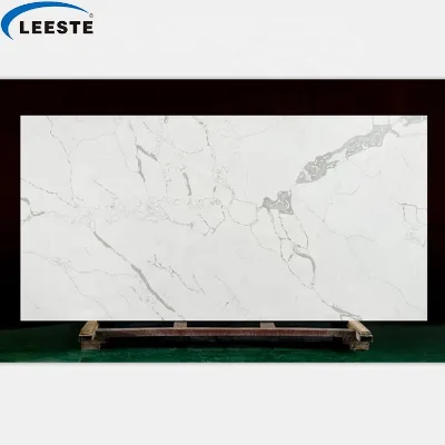 Calacatta Quartz Slab Statuary Quartz Counter Top White Ceasarstone Quartz for Kitchen