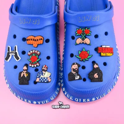 Hot Selling Custom Anime Cartoon Logo PVC Rubber Clog Shoe Charms for Decoration Accessories