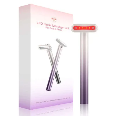 Red-Light-Therapy Led Facial Light Therapy 1 Colors Eye Beauty Wand Face Massager Red for Skincare Rejuvenation Tool
